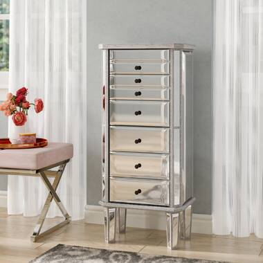 Pettus jewelry armoire on sale with mirror